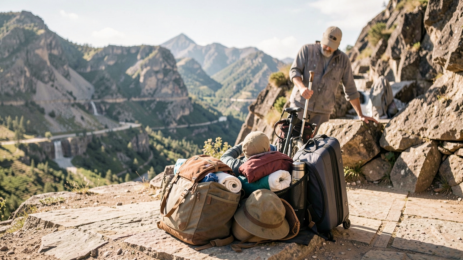 Carry-on ready for two weeks, organized and light.