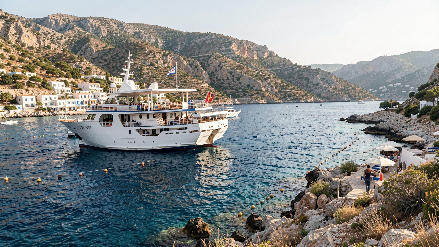 Greek island ferry planning and route logic.