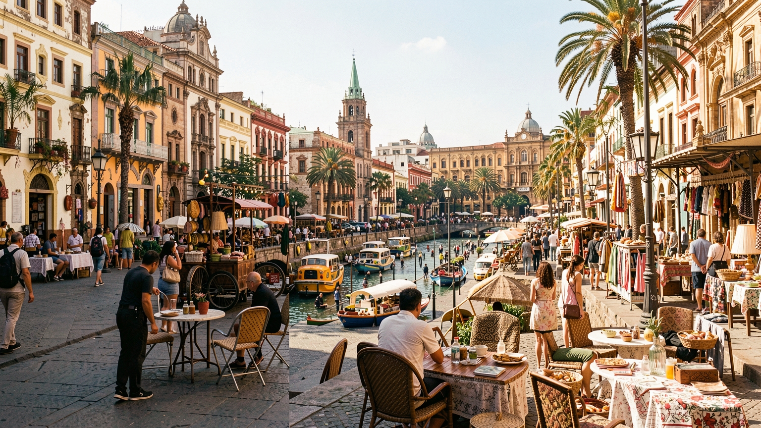 Street food and historic neighborhoods in Mexico City.