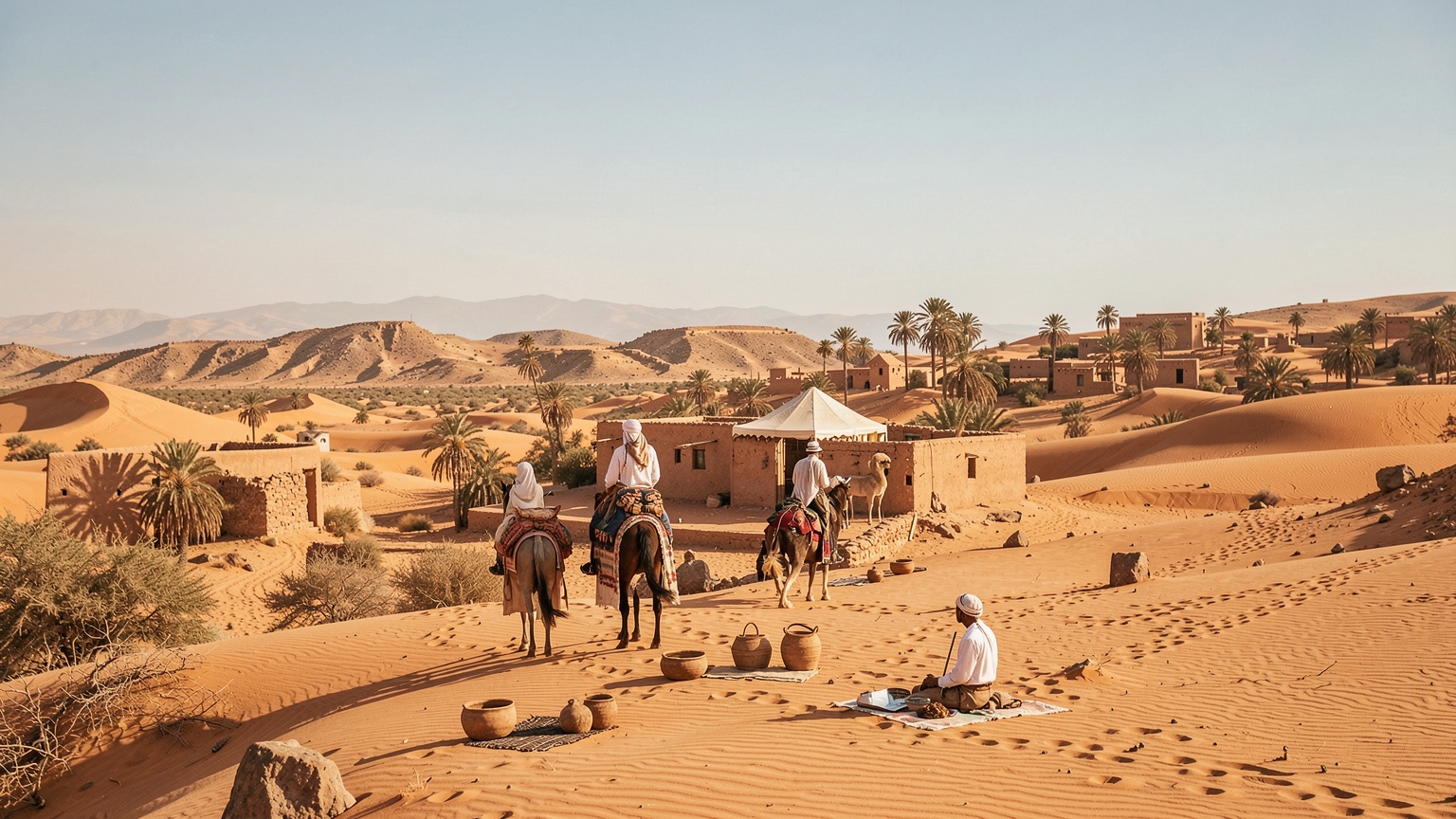 Moroccan desert planning with realistic logistics.