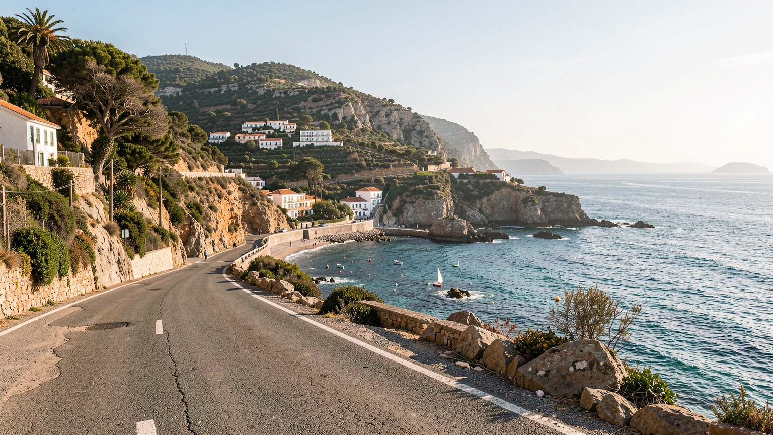 Coastal Portugal road trip with balanced driving time.