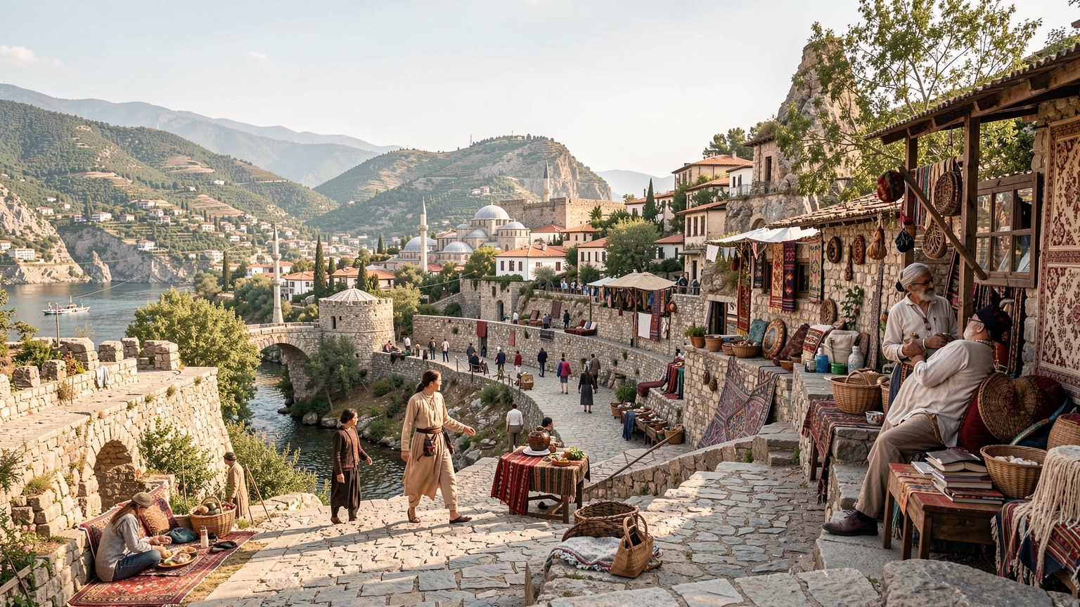 Turkey cultural route with historic stops.